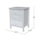 International Concepts Solid Wood Bedroom Nightstand with 3 Drawers, White BD08-8013 - alternate 9